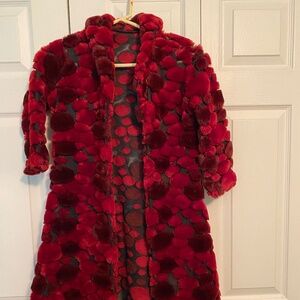 Faux Fur Red Duster